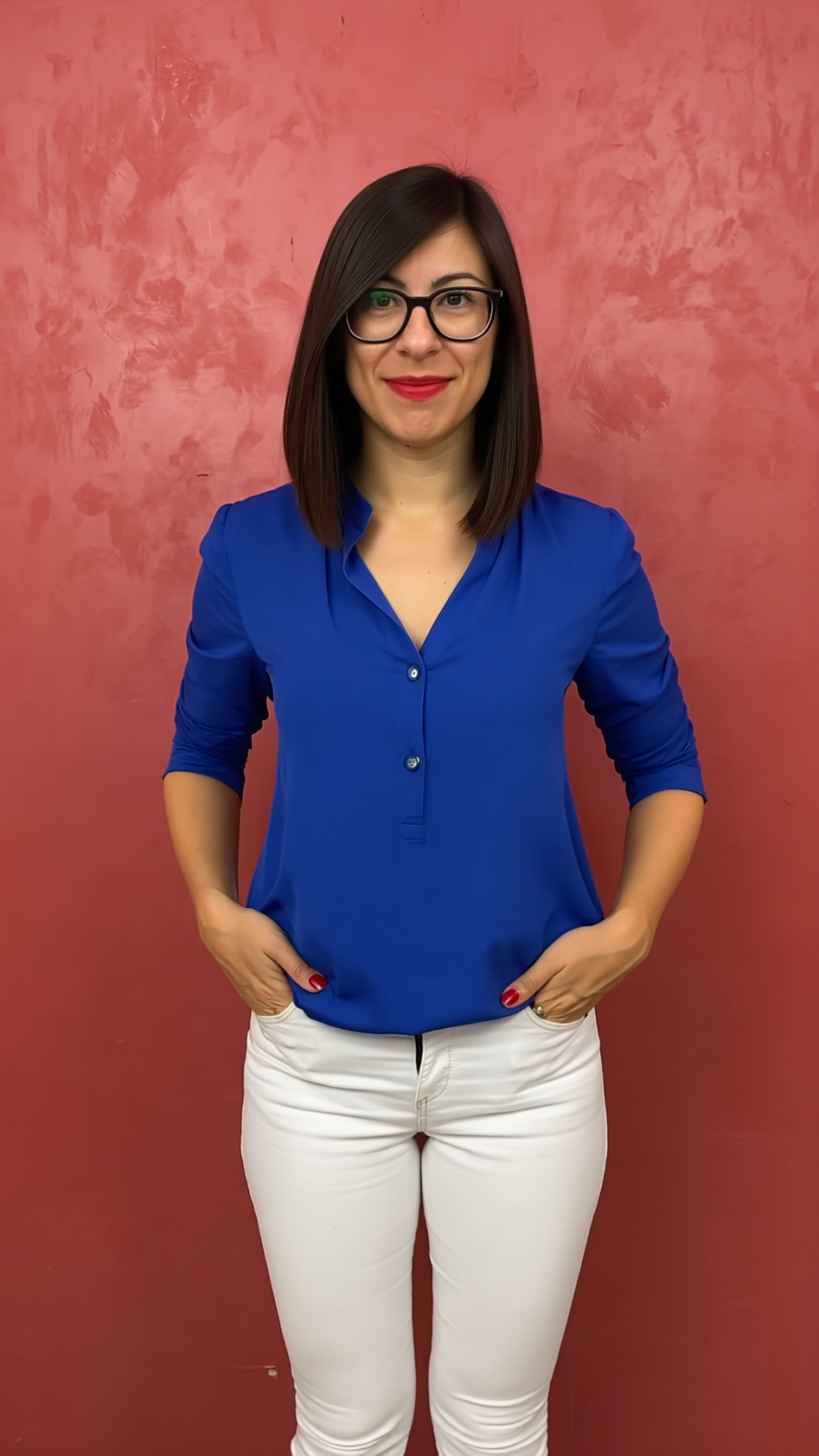 Cleanes Porträt mit individuell steuerbaren Eigenschaften - blau