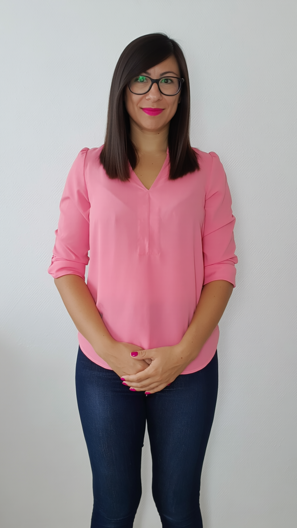 Cleanes Porträt mit individuell steuerbaren Eigenschaften - pink