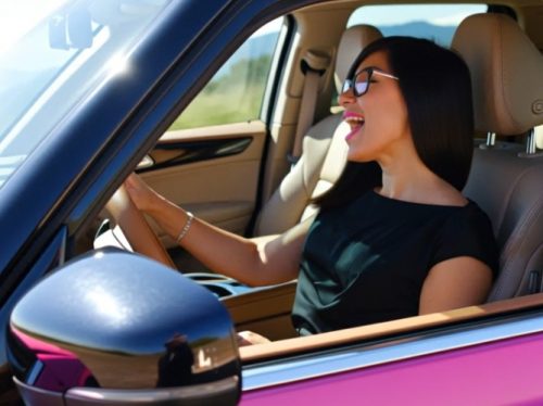 Singend unterwegs – lockere Autofahrt im Cinematic Stil
